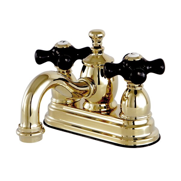KS7102PKX 4" Centerset Bathroom Faucet, Polished Brass